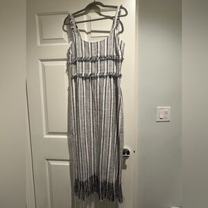 La Ligne midi fringe dress. Size 6.